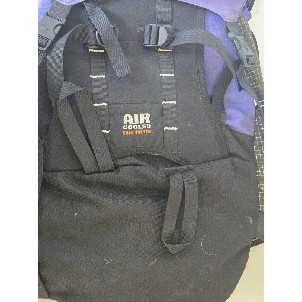 Lowe Alpine Crossbow 45+10 Hiking Backpack Purple Air Cooled Back